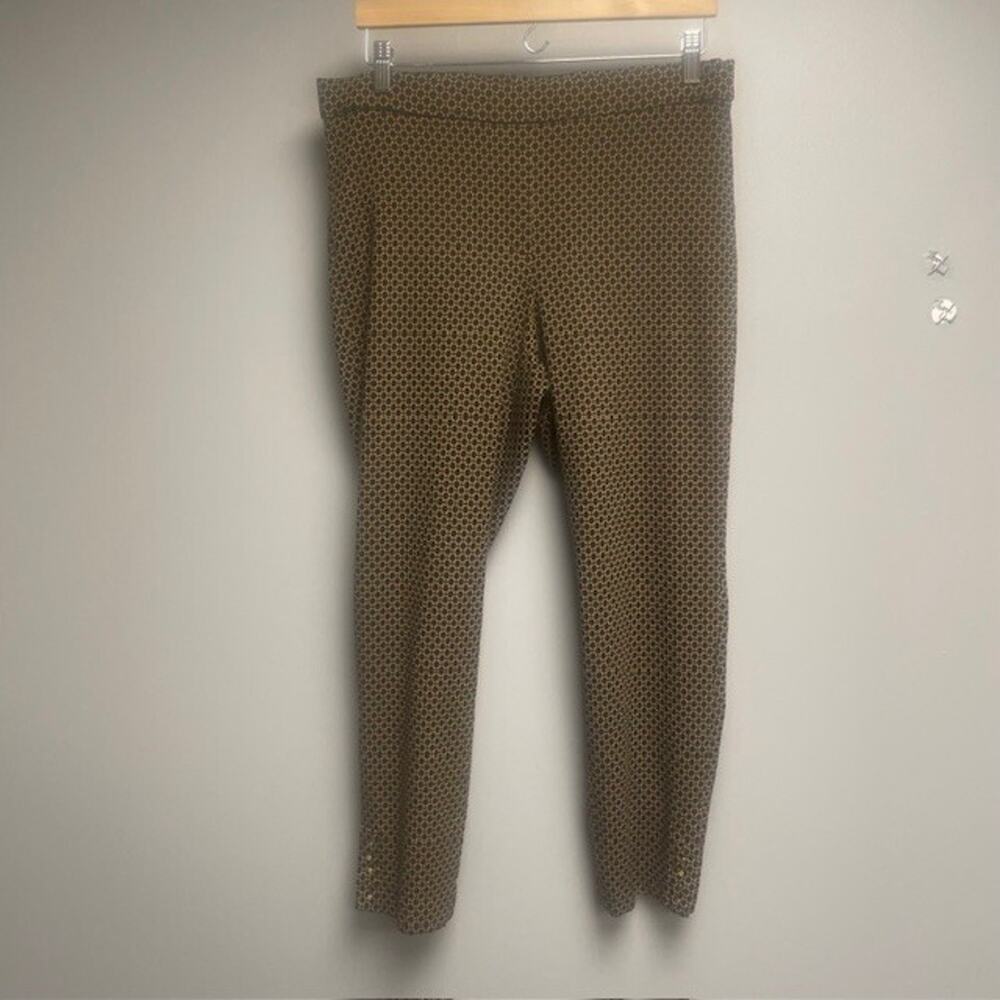Rafaella Comfort Fit Pull-On Dress Pants Slim Ankle Black Tan -Women's Size 16W